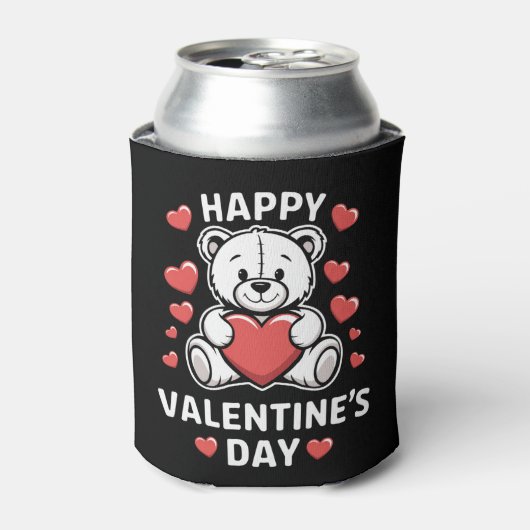 Rafraîchisseur Pour Canette Ours joyeuse Saint-Valentin vday (Can devant)