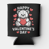 Rafraîchisseur Pour Canette Ours joyeuse Saint-Valentin vday (Devant)