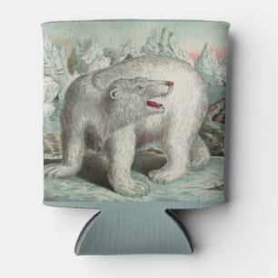 Rafraîchisseur Pour Canette Ours polaire vintage sur iceberg illustration hive