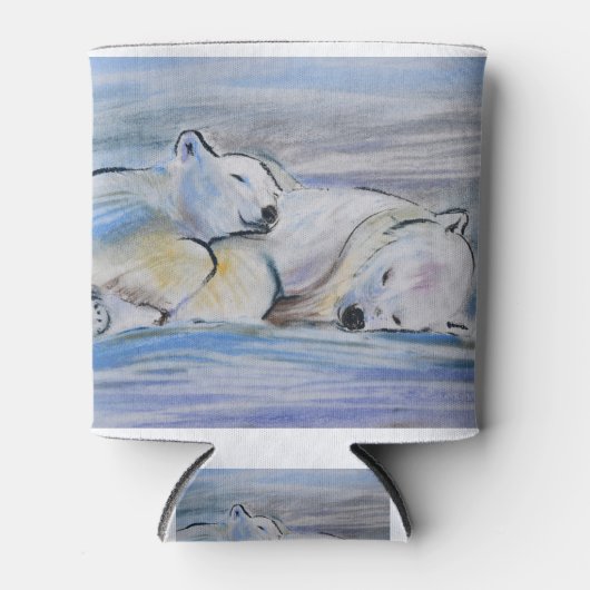 Rafraîchisseur Pour Canette Ours polaires couchés (Devant)