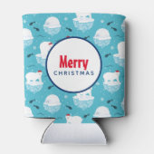 Rafraîchisseur Pour Canette Ours polaires mignons à Santa Hats Motif de Noël (Dos)