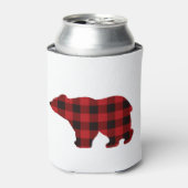 Rafraîchisseur Pour Canette Ours rouge et noir plat du pays (Can devant)