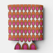 Rafraîchisseur Pour Canette Ovales orange et rose (Dos)