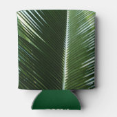 Rafraîchisseur Pour Canette Overlapping Palm Fronds Tropical Green Abstract (Dos)