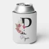 Rafraîchisseur Pour Canette P initial rose monogramme (Can Dos)