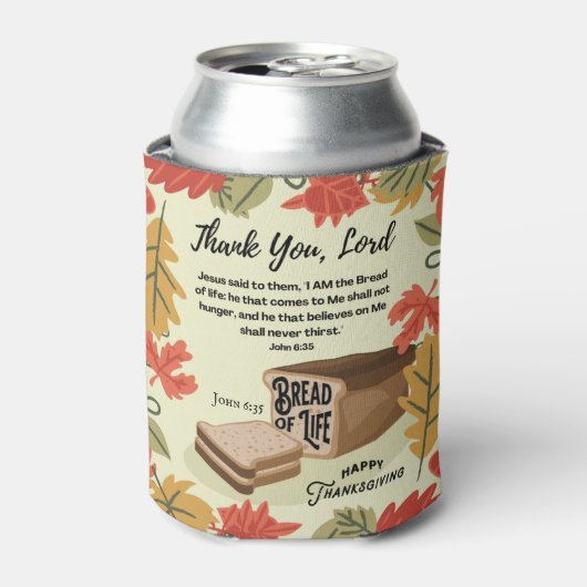Rafraîchisseur Pour Canette PAIN DE bon thanksgiving DE VIE Monogramme (Can devant)