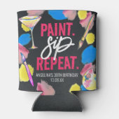 Rafraîchisseur Pour Canette Paint and Sip 30th Birthday Party Chalkboard (Dos)
