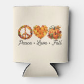 Rafraîchisseur Pour Canette Paix, Amour, Automne - Vibes d'automne douillettes (Devant)