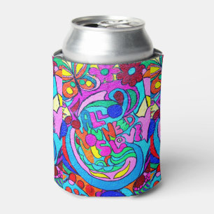 Rafraîchisseur Pour Canette paix et amour super et colorés
