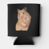 Rafraîchisseur Pour Canette Paix + Hameçon rayé Mème double face Noir (Devant)