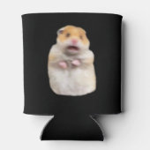 Rafraîchisseur Pour Canette Paix + Hameçon rayé Mème double face Noir (Dos)