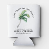 Rafraîchisseur Pour Canette Palm Tree Beach Girls Week-end Bachelorette Party (Dos)