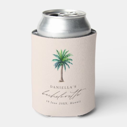 Rafraîchisseur Pour Canette Palm Tree Blush Bachelorte (Can devant)