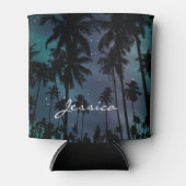 Rafraîchisseur Pour Canette Palm Trees and Starry Night Sky Personalised (Devant)