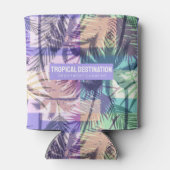 Rafraîchisseur Pour Canette Palm Trees Motif texte personnalisé (Dos)