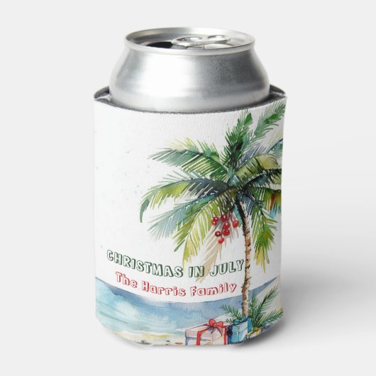 Rafraîchisseur Pour Canette Palmier & Présente À Noël En Juillet (Can devant)