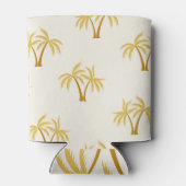 Rafraîchisseur Pour Canette Palmiers d'or : Textile Tropical. (Dos)