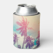 Rafraîchisseur Pour Canette Palmiers en silhouette, coucher de soleil abstrait (Can devant)