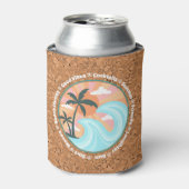 Rafraîchisseur Pour Canette Palmiers tropicaux Hawaiian Island Good Vibes (Can devant)