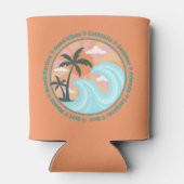 Rafraîchisseur Pour Canette Palmiers tropicaux Hawaiian Island Good Vibes (Dos)