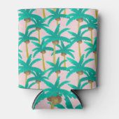 Rafraîchisseur Pour Canette Palmiers tropicaux : Motif d'été d'aquarelle (Devant)