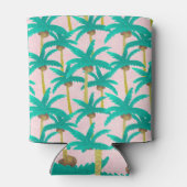 Rafraîchisseur Pour Canette Palmiers tropicaux : Motif d'été d'aquarelle (Dos)