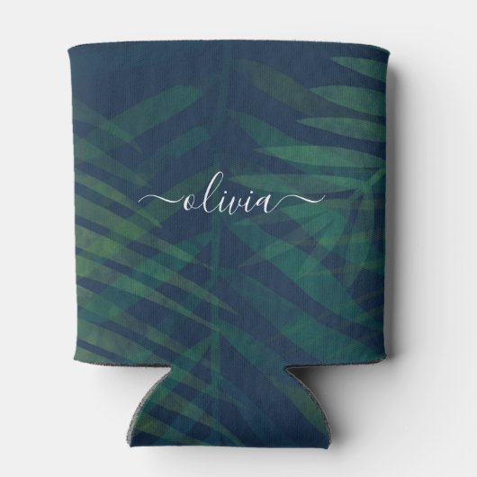 Rafraîchisseur Pour Canette Palmiers vert foncé motif feuille (Dos)