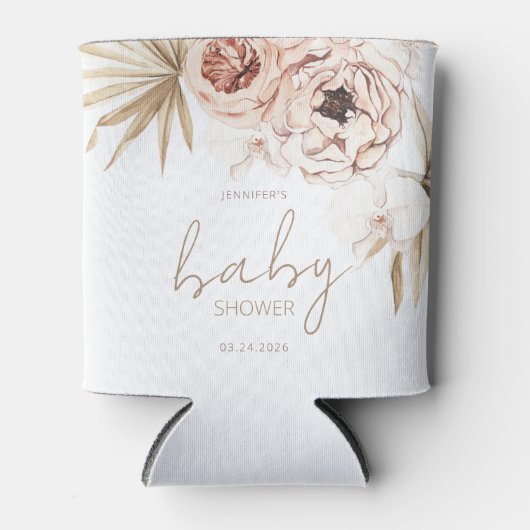 Rafraîchisseur Pour Canette Pampas Grass Boho Baby shower bohème (Devant)