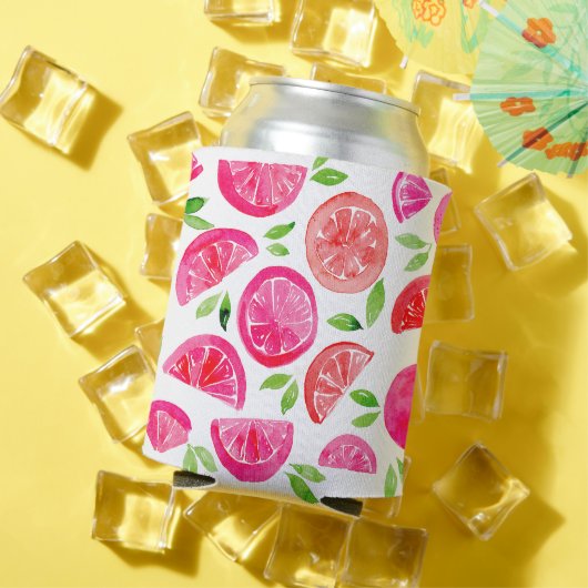 Rafraîchisseur Pour Canette Pamplemousse aquarelle (Été in situ)