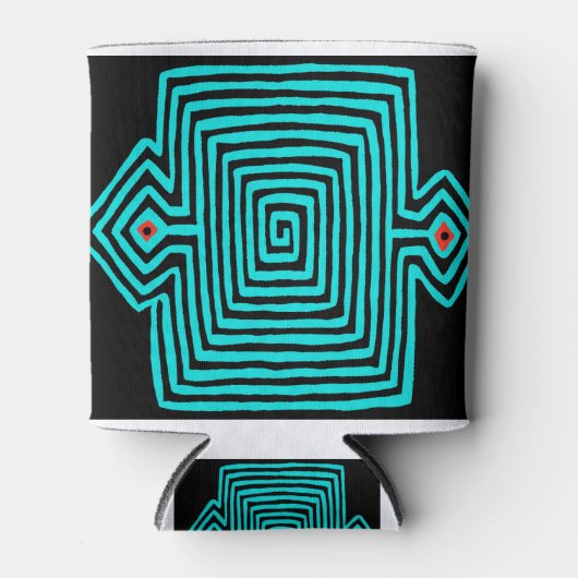 Rafraîchisseur Pour Canette Panama Mola Tortoise - Noir bleu (Devant)