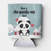 Rafraîchisseur Pour Canette Panda Bébé Cute En Hiver Gris Neige (Devant)