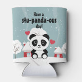 Rafraîchisseur Pour Canette Panda Bébé Cute En Hiver Gris Neige (Dos)