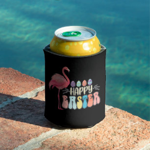 Rafraîchisseur Pour Canette Panier d'oeufs de lapin flamant rose de Pâques heu