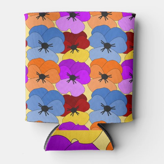 Rafraîchisseur Pour Canette Pansy Collage (Devant)