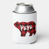 Rafraîchisseur Pour Canette Papa Bear - Bison rouge et noir plaid (Can Dos)