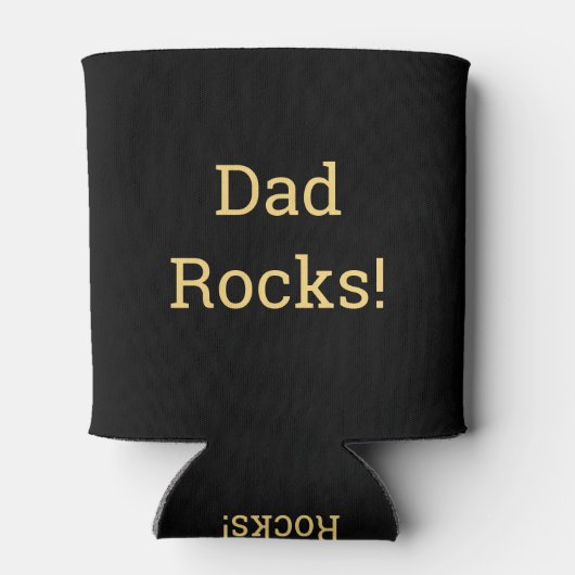 Rafraîchisseur Pour Canette Papa Black Gold Typographie moderne (Dos)