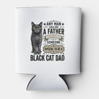 Rafraîchisseur Pour Canette Papa Chat Noir Design de T-Shirt avec Gravure Vint