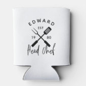 Rafraîchisseur Pour Canette Papa chef chef barbecue grill Noël anniversaire mo (Dos)