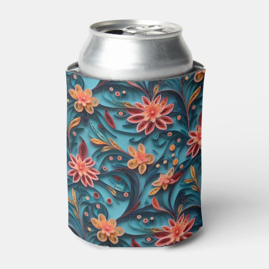 Rafraîchisseur Pour Canette Papier floral sans joint motif Can Cooler (Can devant)