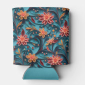 Rafraîchisseur Pour Canette Papier floral sans joint motif Can Cooler (Dos)