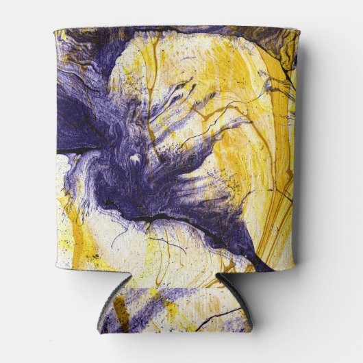 Rafraîchisseur Pour Canette Papier marbré : Art Acrylique Lumineux (Devant)