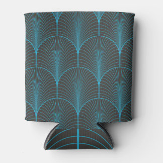 Rafraîchisseur Pour Canette Papier peint Art déco : motif noir et bleu