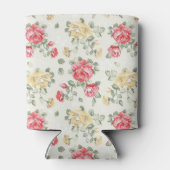 Rafraîchisseur Pour Canette Papier peint élégant motif de roses roses roses (Dos)