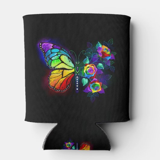 Rafraîchisseur Pour Canette Papillon arc-en-ciel (Dos)