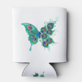 Rafraîchisseur Pour Canette Papillon aux plumes de paon vert (Dos)