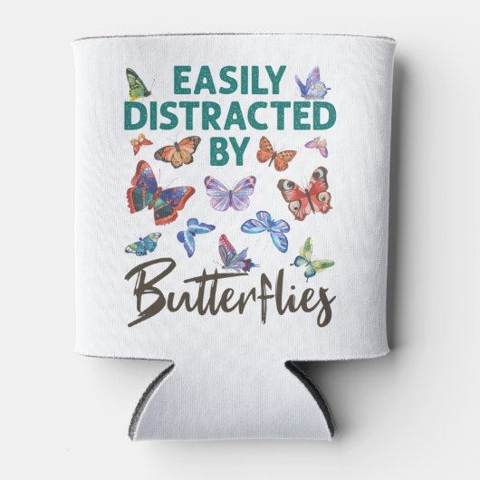 Rafraîchisseur Pour Canette Papillon facilement distrait par les papillons (Devant)