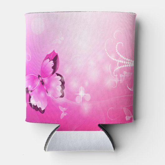 Rafraîchisseur Pour Canette Papillon magenta (Devant)