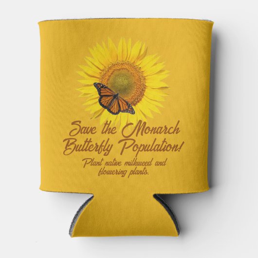 Rafraîchisseur Pour Canette Papillon monarque (Devant)