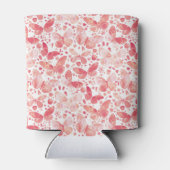 Rafraîchisseur Pour Canette Papillon Motif Aquarelle Coral rose (Dos)