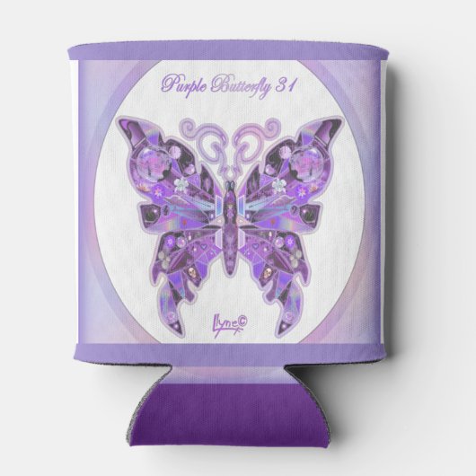 Rafraîchisseur Pour Canette Papillon pourpre 31 (Dos)